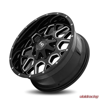 Hardrock Offroad Gunner Aluminum Wheel 20x9 6x120/139.7 0 78.1 Gloss Black Milled - H705-209094000GBM