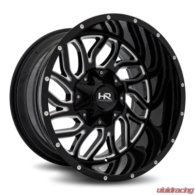 Hardrock Offroad Destroyer Aluminum Wheel 20x12 6x135/139.7 -51 108 Gloss Black Milled - H707-201237151GBM