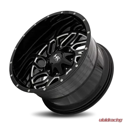 Hardrock Offroad Destroyer Aluminum Wheel 20x12 6x135/139.7 -51 108 Gloss Black Milled - H707-201237151GBM