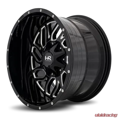 Hardrock Offroad Destroyer Aluminum Wheel 20x12 5x127/139.7 -51 87 Gloss Black Milled - H707-201252151GBM
