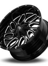 Hardrock Offroad Destroyer Aluminum Wheel 22x10 8x165.1 -25 125.2 Gloss Black Milled                                     - H707-221081125GBM - Image 4