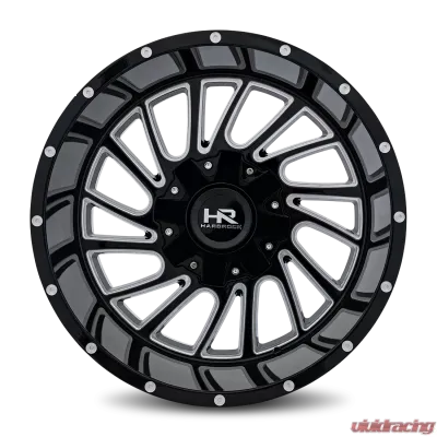 Hardrock Offroad Overdrive Aluminum Wheel 20x12 5x127/139.7 -51 87 Gloss Black Milled - H708-201252151GBM