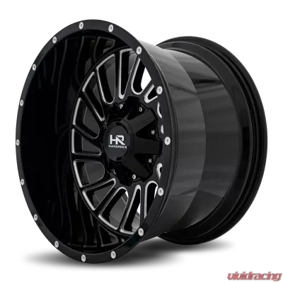 Hardrock Offroad Overdrive Aluminum Wheel 20x12 5x127/139.7 -51 87 Gloss Black Milled - H708-201252151GBM