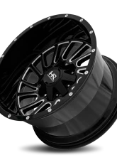 Hardrock Offroad Overdrive Aluminum Wheel 20x12 5x127/139.7 -51 87 Gloss Black Milled                                     - H708-201252151GBM - Image 4