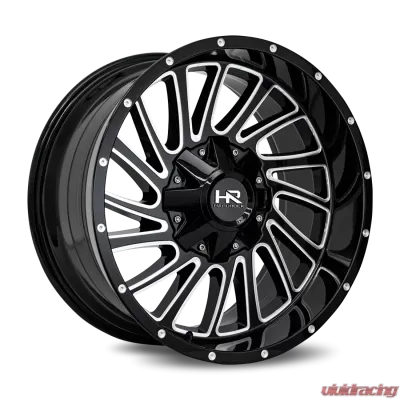 Hardrock Offroad Overdrive Wheel 20x10 5x127/139.7 -19 87 Gloss Black Milled - H708-201052119GBM