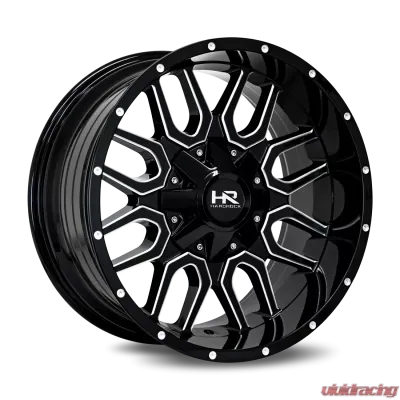 Hardrock Offroad Commander Aluminum Wheel 20x10 6x135/139.7 -19 108 Gloss Black Milled - H709-201037119GBM