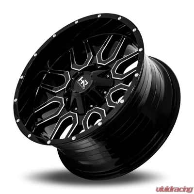 Hardrock Offroad Commander Aluminum Wheel 20x10 6x135/139.7 -19 108 Gloss Black Milled - H709-201037119GBM