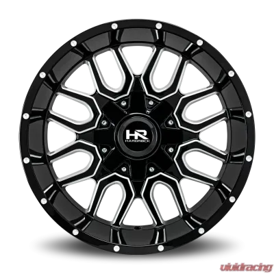 Hardrock Offroad Commander Aluminum Wheel 20x12 5x127/139.7 -51 87 Gloss Black Milled - H709-201252151GBM