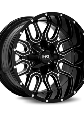 Hardrock Offroad Commander Aluminum Wheel 20x12 5x127/139.7 -51 87 Gloss Black Milled                                     - H709-201252151GBM - Image 2