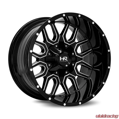 Hardrock Offroad Commander Aluminum Wheel 20x12 5x127/139.7 -51 87 Gloss Black Milled - H709-201252151GBM