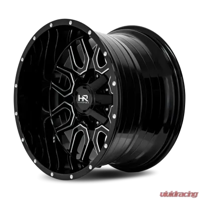 Hardrock Offroad Commander Aluminum Wheel 20x12 5x127/139.7 -51 87 Gloss Black Milled - H709-201252151GBM