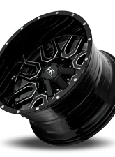 Hardrock Offroad Commander Aluminum Wheel 20x12 8x165.1 -51 125.2 Gloss Black Milled                                     - H709-201281151GBM - Image 4