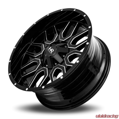 Hardrock Offroad Commander Aluminum Wheel 22x10 5x150 | 5x139.7 | 5x5.5 -19 108 Gloss Black Milled - H709-221097119GBM