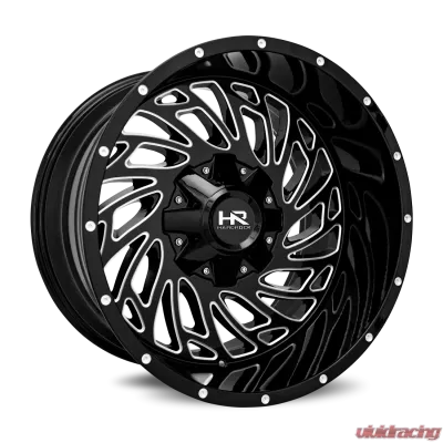 Hardrock Offroad Attack Aluminum Wheel 20x12 8x165.1 -51 125.2 Gloss Black Milled - H710-201281051GBM