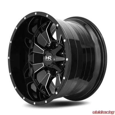 Hardrock Offroad Devastator Aluminum Wheel 20x10 8x170 -19 125.2 Gloss Black Milled - H711-201070119GBM