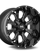 Hardrock Offroad Devastator Aluminum Wheel 20x12 8x170 -51 125.2 Gloss Black Milled                                     - H711-201270151GBM - Image 2