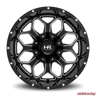 Hardrock Offroad Indestructible Aluminum Wheel 20x12 6x135/139.7 -51 108 Gloss Black Milled - H712-201237151GBM