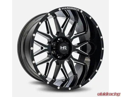 Hardrock Offroad Affliction XPosed Aluminum Wheel 22x12 8x180 -44 124.3 Gloss Black Milled - H500-221278144BM
