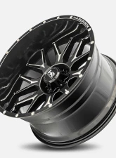 Hardrock Offroad Affliction XPosed Aluminum Wheel 22x12 8x180 -44 124.3 Gloss Black Milled                                     - H500-221278144BM - Image 4