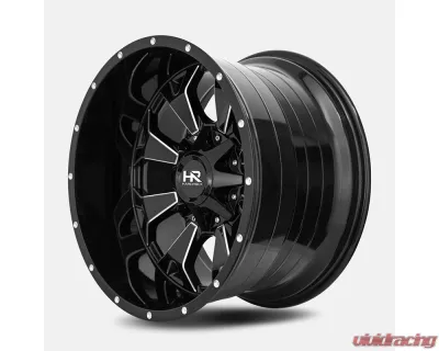 Hardrock Offroad Devastator Aluminum Wheel 20x10 8x165.1 -19 125.2 Gloss Black Milled - H711-201081119GBM