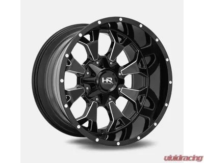 Hardrock Offroad Devastator Aluminum Wheel 20x10 8x165.1 -19 125.2 Gloss Black Milled - H711-201081119GBM