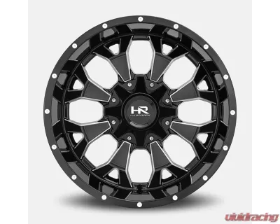 Hardrock Offroad Devastator Aluminum Wheel 20x10 8x165.1 -19 125.2 Gloss Black Milled - H711-201081119GBM