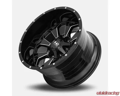 Hardrock Offroad Devastator Aluminum Wheel 20x10 8x165.1 -19 125.2 Gloss Black Milled - H711-201081119GBM