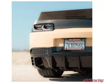 Auto Addict USA EVO Quad/Single Tips Rear Diffuser Flat Black Chevrolet Camaro 2014-2015 - AA_CMR_RD_EVO_FLT_14