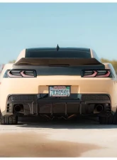 Auto Addict USA EVO Quad/Single Tips Rear Diffuser Flat Black Chevrolet Camaro 2014-2015                                     - AA_CMR_RD_EVO_FLT_14 - Image 4