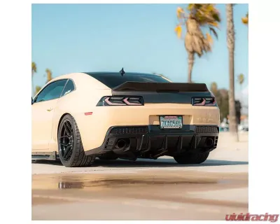Auto Addict USA EVO Quad/Single Tips Rear Diffuser Flat Black Chevrolet Camaro 2014-2015 - AA_CMR_RD_EVO_FLT_14