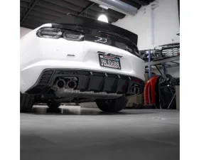 Auto Addict USA Evo Style Shark Fins Rear Diffuser Quad | Single Tips w | Smoke Reflectors Gloss Black Chevrolet Camaro LT | RS | SS 2016-2025