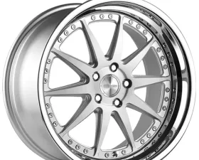 Rennen CSL-1 Wheel 20x10 5x110 38mm Silver Brushed w/Chrome Step Lip