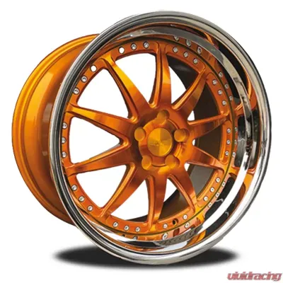 Rennen CSL-1 Wheel 20x8.5 5x120 25mm Tinted Gold w/Chrome Step Lip - SL120850K025CTY101