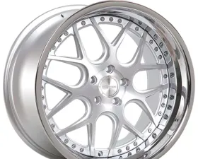 Rennen CSL-2 Wheel 19x9.5 5x108 18mm Silver Brushed w/Chrome Step Lip