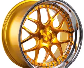 Rennen CSL-2 Wheel 19x9.5 5x110 18mm Tinted Gold w/Chrome Step Lip