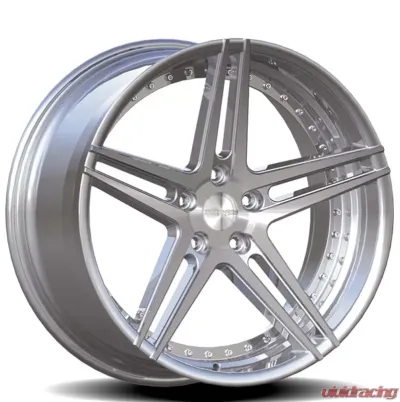 Rennen CSL-3 Wheel 19x8.5 5x108 25mm Silver Machined W/ Chrome Bolts - SL319850F025CSMSMI