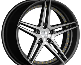 Rennen CSL-3 Wheel 19x9.5 5x108/127 35mm Black Machined w/Gold Bolts