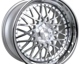 Rennen CSL-5 Wheel 20x10 5x112 38mm Silver Machined w/Chrome Step Lip
