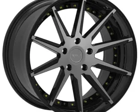 Rennen CSL-6 Wheel 20x10.5 5x108 18mm Black Machined w/Gold Bolts