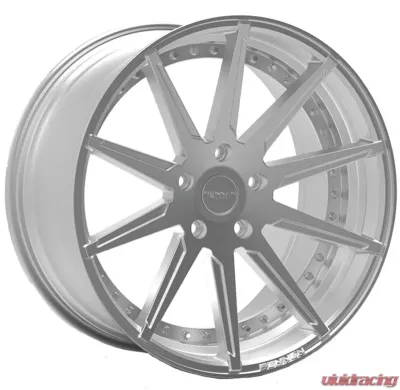 Rennen CSL-6 Wheel 20x10.5 5x110 18mm Silver Machined W/ Chrome Bolts - SL620105G018CSMSMI