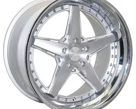 Rennen CSL-7 Wheel 20x10.5 5x110 18mm Silver Machined w/Chrome Step Lip