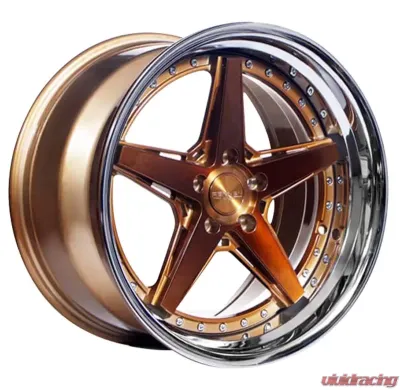 Rennen CSL-7 Wheel 19x8.5 5x130 40mm Tinted Bronze w/Chrome Step Lip - Sl719850N040CTN101