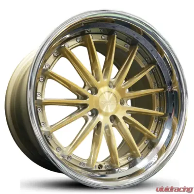 Rennen CSL-8 Wheel 20x10.5 18 Tinted Gold w/ Chrome Step Lip - SL820105ZZ18CTY101