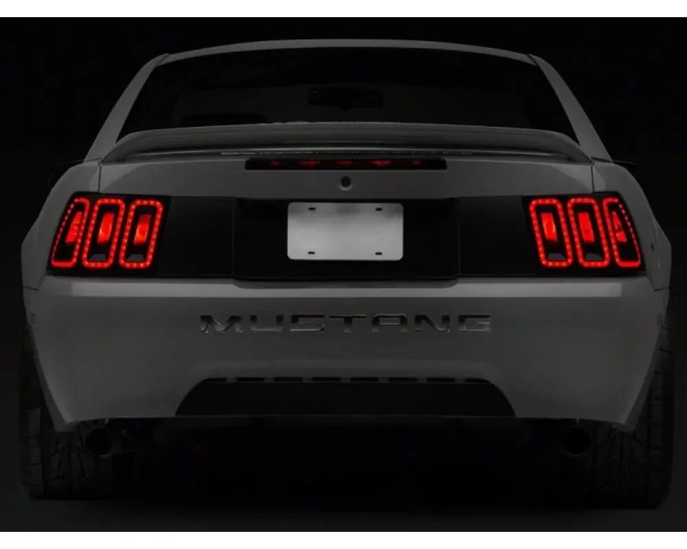 Raxiom Icon LED Tail Lights w/ Black Housing & Smoked Lens Ford Mustang 1999-2004 - 100807