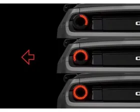 Raxiom Halo LED Tail Lights w/ Gloss Black Housing & Smoked Lens Ford Mustang 2015-2022