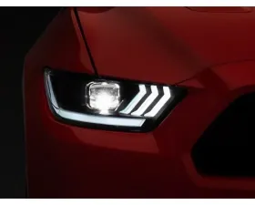 Raxiom LED Projector Headlights w/ Black Housing & Clear Lens Ford Mustang GT350 | GT500 2015-2022