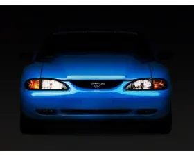 Raxiom Axial Series Cobra Style Headlights w/ Black Housing & Clear Lens Ford Mustang 1994-1998