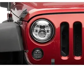 Raxiom Axial Series LED Daymaker Headlights w/ Chrome Housing & Clear Lens Jeep Wrangler TJ | JK 1997-2018