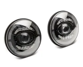 Raxiom Axial Series LED Headlights w/ Black Housing & Clear Lens Jeep Wrangler JK 2007-2017