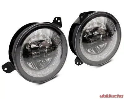 Raxiom Axial Series 9 Inch LED Headlights w/ RGB Halo, Black Housing & Clear Lens Jeep Wrangler | Gladiator 2018-2022 - J142668